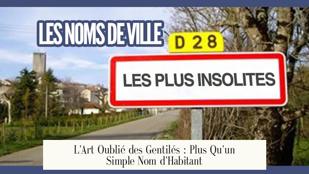 L'Art Oublié des Gentilés : Plus Qu'un Simple Nom d'Habitant