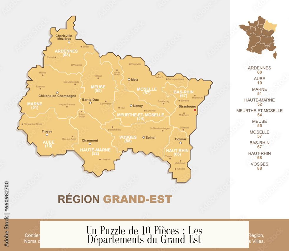 Un Puzzle de 10 Pièces : Les Départements du Grand Est