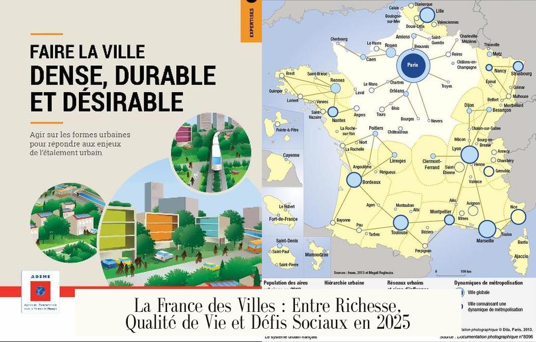 La France des Villes : Entre Richesse, Qualité de Vie et Défis Sociaux en 2025